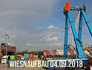 Fotos Aufbauzeit Oktoberfest München 2018 Wiesnaufbau Tag 51 - Fotos und Video vom 04.09.2018 (©Foto: Martin Schmitz)